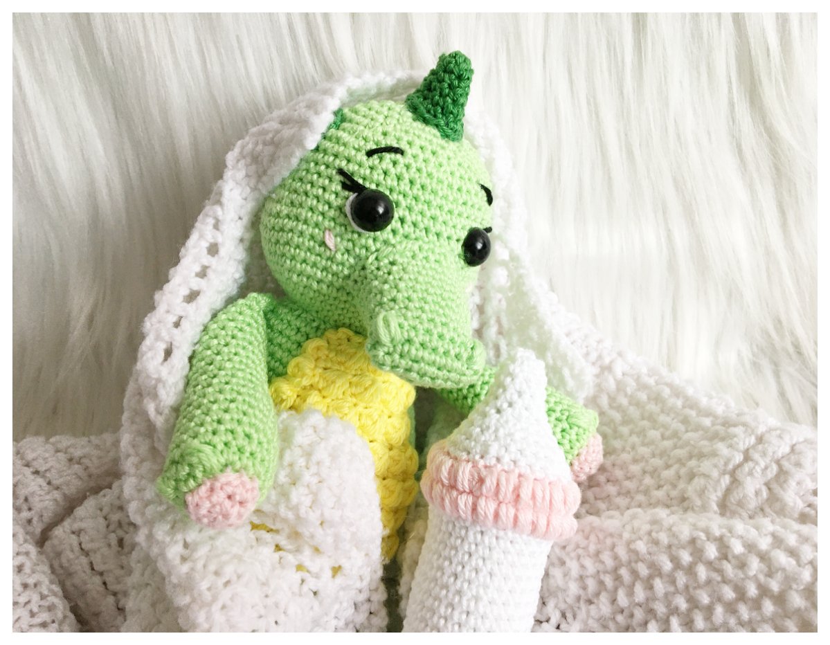 Blog-Inhaltsbild für 'Krokodino Konrad, kostenlose Häkelanleitung'